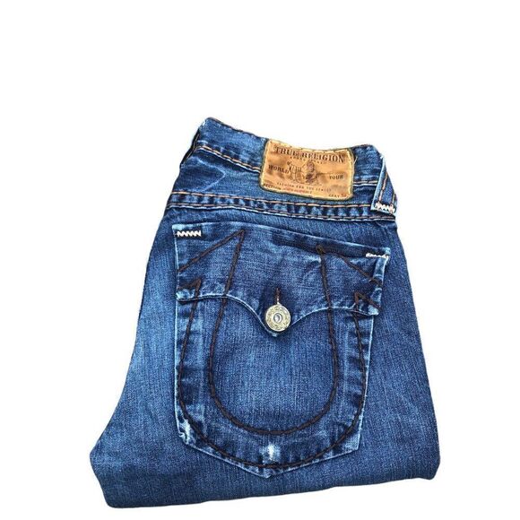 Vintage True Religion Jeans Size 32 JOEY SUPER T Blue - Picture 6 of 9